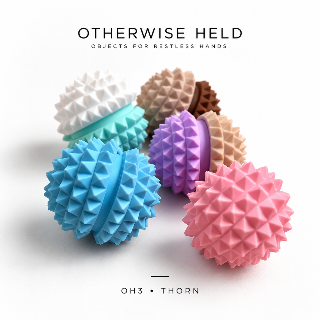 OH 03 Thorn spiky fidget clickers grouped together in five colors