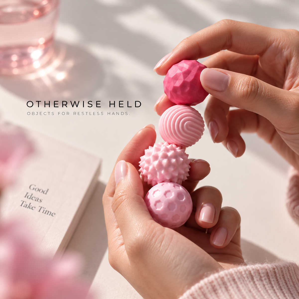 OH 01 Magnetic magnetic fidget spheres in pink