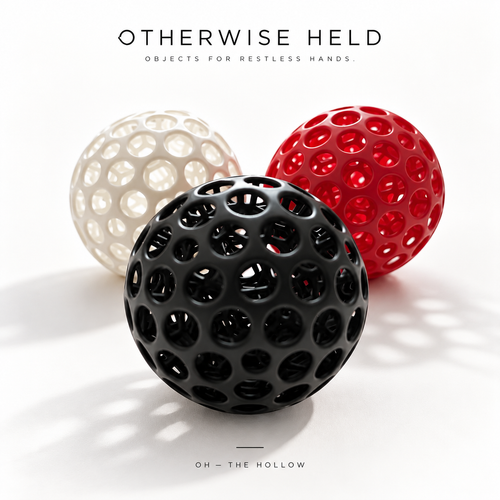 OH 02 The Hollow stress balls in white, black and red