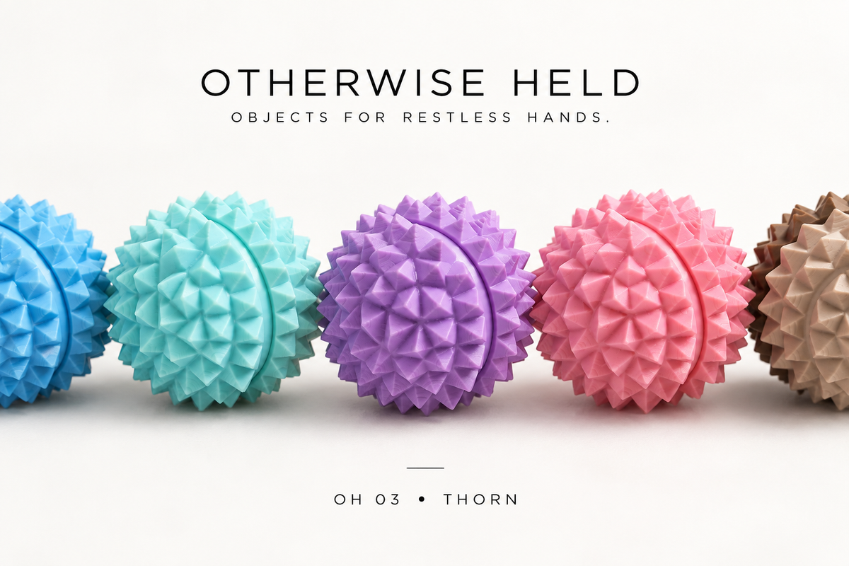 OH 03 Thorn spiky fidget clickers in a row