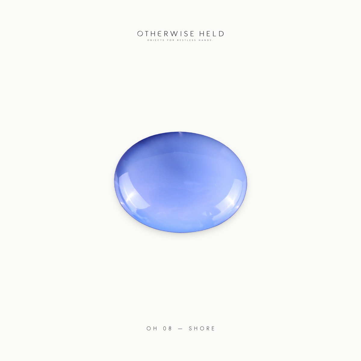 OH 08 Shore smooth blue worry stone