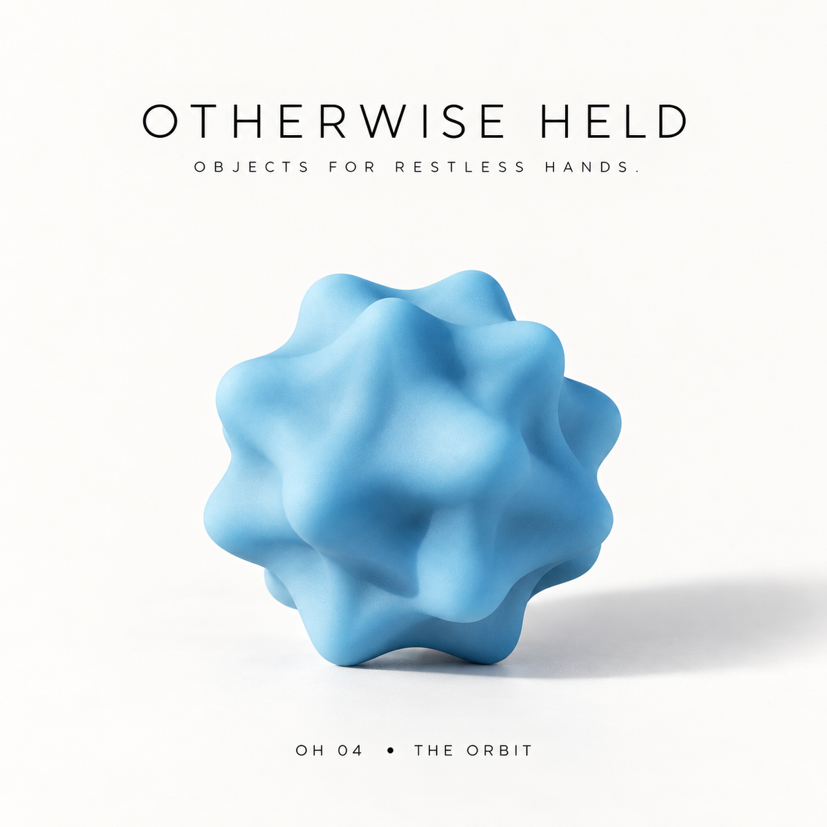 OH 04 The Orbit in Current, blue silicone massage ball